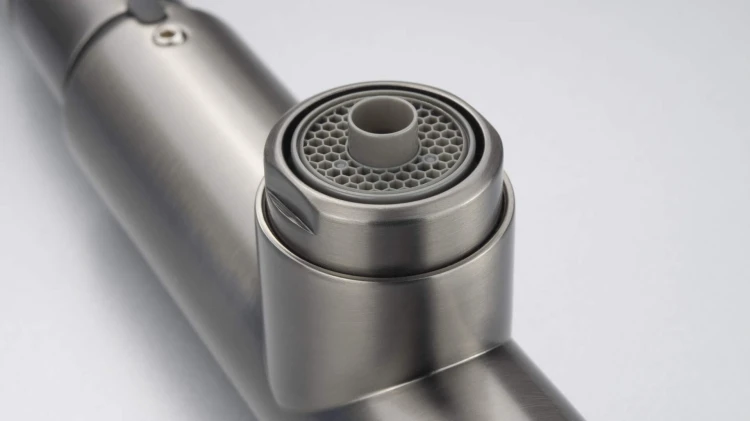 Bateria kuchenna z wyciąganą wylewką titanium Eridan Deante