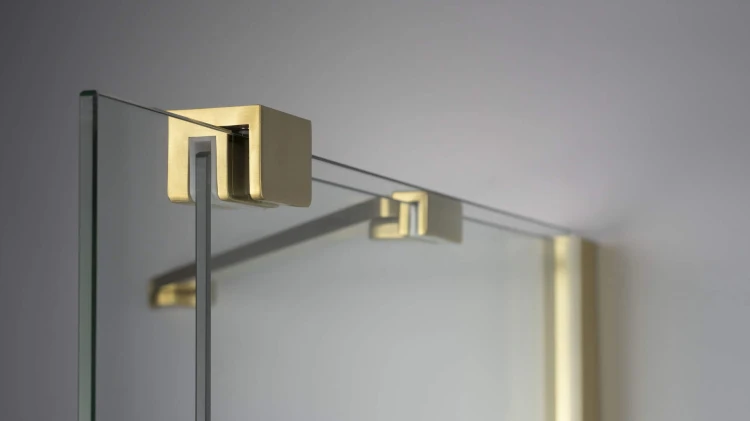 Ścianka prysznicowa walk-in 140x195 złoto szczotkowane Prizma Deante