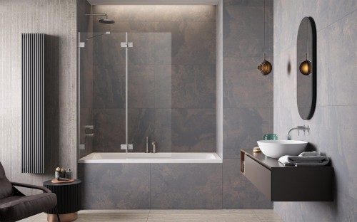 Parawan nawannowy Radaway Essenza Pro Brushed Nickel PND II lewy