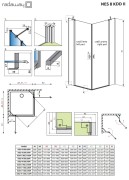 Kabina Radaway Nes 8 Black KDD II 100x100x200 czarna przejrzysta