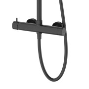 Natryskowa czarna kolumna prysznicowa corsan lugo cmn01mbl