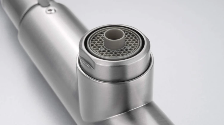 Bateria kuchenna z wyciąganą wylewką stal szczotkowana Eridan Deante