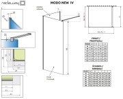Kabina prysznicowa walk-in Radaway Modo New IV 80x95x200