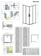 Kabina prysznicowa Radaway Idea White KDD 80x80x200,5 biała