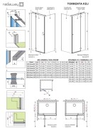 Kabina kwadratowa Radaway Torrenta KDJ 85x85x195 lewa, szkło przejrzyste
