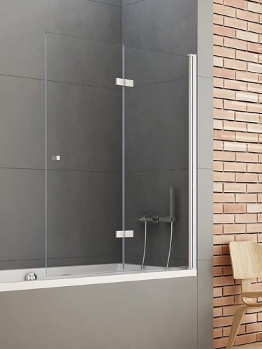 Parawan nawannowy New Trendy New Soleo 120x140 szkło czyste, wersja prawa