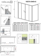 Zabudowa nawannowa ze ścianką Radaway Vesta DWD+S 170x75x150 szkło przejrzyste