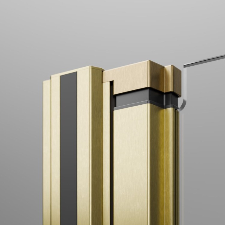 Drzwi prysznicowe Radaway Nes Brushed Gold DWB prawe