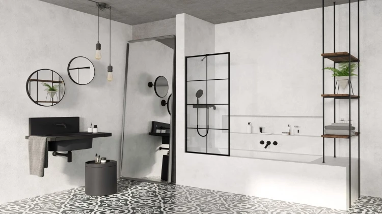 Parawan nawannowy Radaway Modo New Black PNJ Factory 70x150