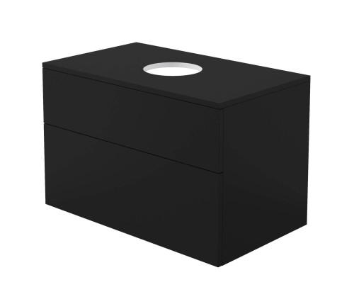 Szafka umywalkowa z blatem nero czarna 80x47x52 Prizma Deante
