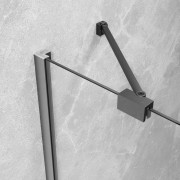 Drzwi prysznicowe Radaway Essenza Brushed GunMetal DWJ lewe
