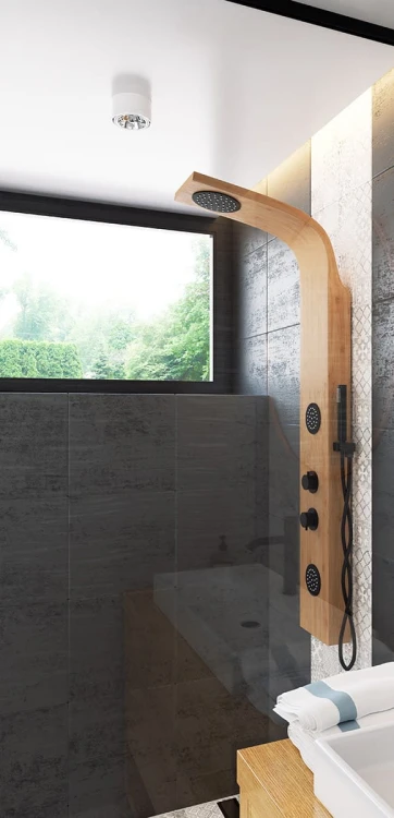 Corsan bali b231 bambusowy czarny wykończeniem i termostatem