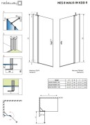 Kabina prysznicowa Radaway Nes 8 Walk-in KDD II 80x200 prawa