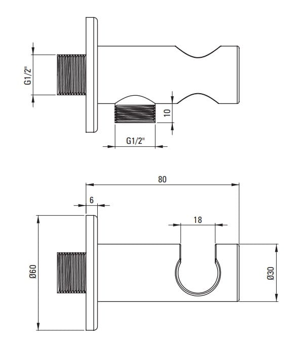 Zestaw prysznicowy podtynkowy Temisto chrom Deante
