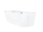 Wanna przyścienna wolnostojąca corsan mono 150 x 74 cm korek klik-klak czarny