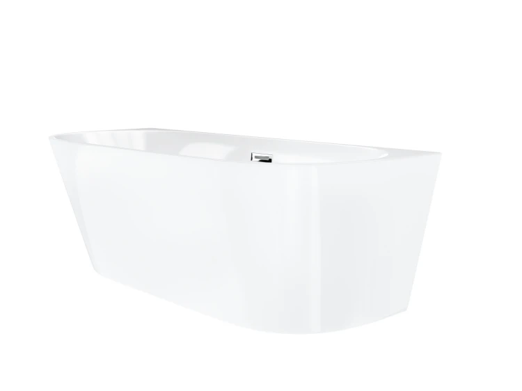 Wanna przyścienna wolnostojąca corsan mono 150 x 74 cm korek klik-klak czarny