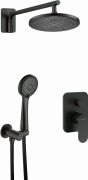 Zestaw prysznicowy podtynkowy nero czarny Alpinia Deante