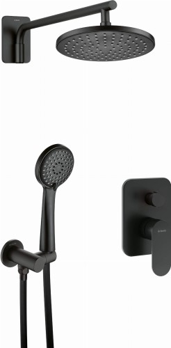 Zestaw prysznicowy podtynkowy nero czarny Alpinia Deante
