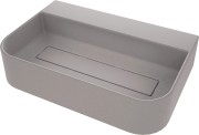 Umywalka granitowa nablatowa 60x40 szary metalik Arnika Deante