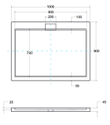 Brodzik prostokątny Besco AXIM ULTRASLIM 100x90x4,5