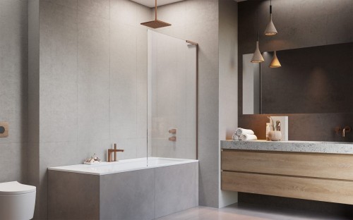 Parawan nawannowy Radaway Modo SL Brushed Copper PNJ II prawy