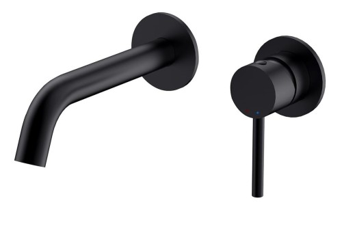 Bateria umywalkowa podtynkowa Besco VEO czarny matt