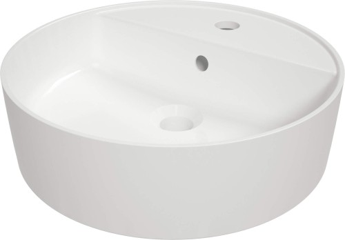 Umywalka ceramiczna nablatowa z wyspą na baterię Round Deante