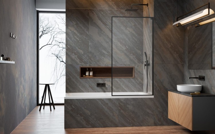 Parawan nawannowy Radaway Modo F SL Brushed GunMetal PNJ II prawy