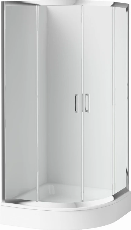 Kabina półokrągła 80x80x185 Funkia Deante szkło przejrzyste