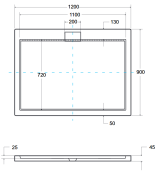 Brodzik prostokątny Besco AXIM ULTRASLIM 120x90x4,5