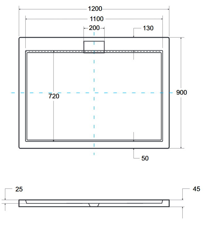 Brodzik prostokątny Besco AXIM ULTRASLIM 120x90x4,5