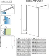 Kabina Radaway Essenza Pro Gold Walk-in II 140x200