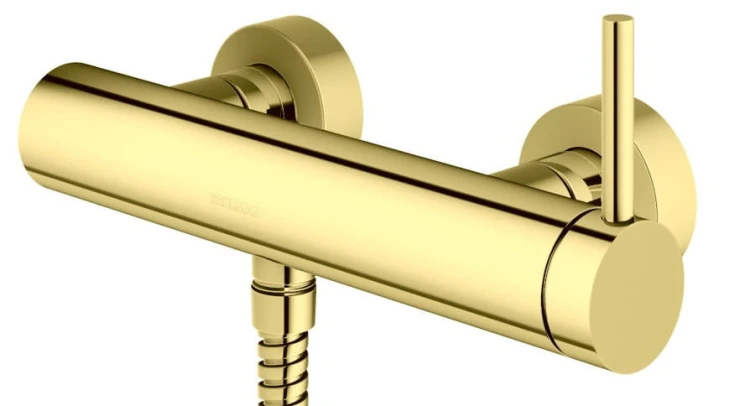 Bateria prysznicowa ścienna złota Axel Gold KOHLMAN QW120AGD