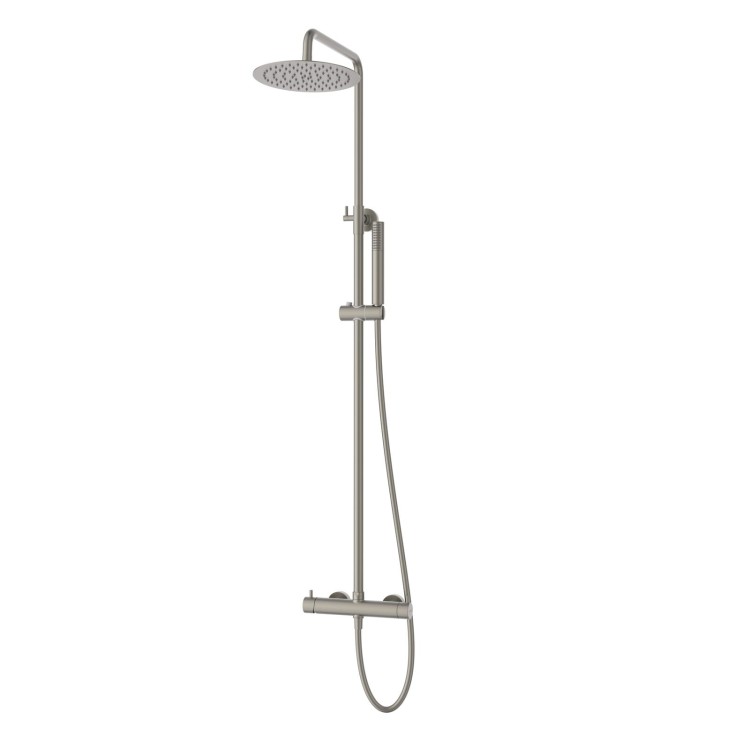 Kolumna prysznicowa lugo cmn01mbsl deszczownica 25cm stal szczotkowana