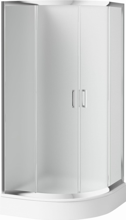Kabina półokrągła 90x90x185 Funkia Deante szkło szronione