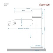 Bateria bidetowa lugo cmb7531bsl stal szczotkowana