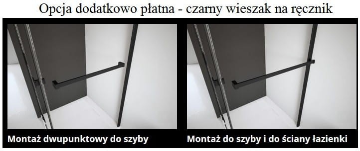 Kabina prysznicowa Radaway Nes Black Walk-in II 80x200
