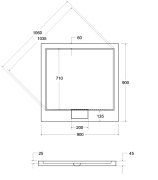 Brodzik kwadratowy biały Besco AXIM ULTRASLIM 90x90x4,5