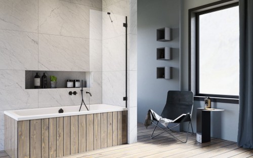 Parawan nawannowy Radaway Essenza Pro Black PNJ II