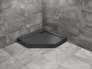 Brodzik pięciokątny Radaway Doros PT Compact 100x100 Stone czarny