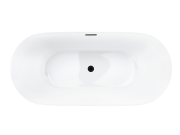 Wanna wolnostojąca corsan e041 olvena 170 cm z wykończeniem grafit / gun metal