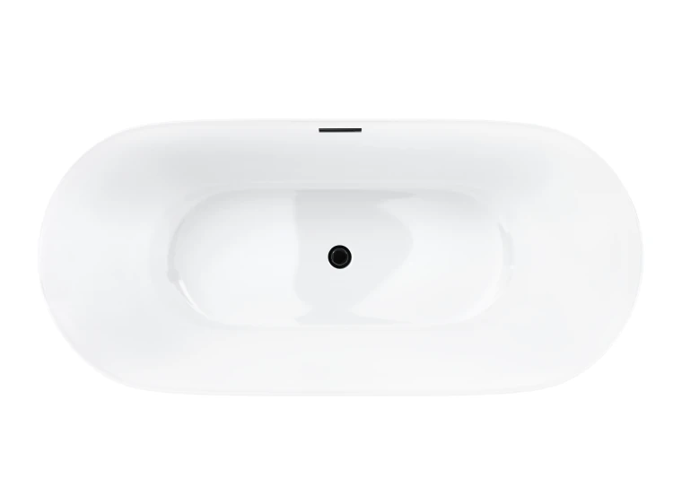 Wanna wolnostojąca corsan e041 olvena 170 cm z wykończeniem grafit / gun metal