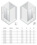 Drzwi prysznicowe New Trendy Eventa Gold Shine prawe czyste