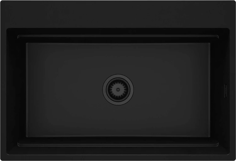 Zlewozmywak granitowy magnetyczny 1-komorowy nero Magnetic Deante