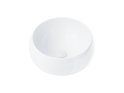 Wolnostojąca umywalka nablatowa corsan 649926 okrągła biała 40 x 40 x 16 cm z korkiem białym