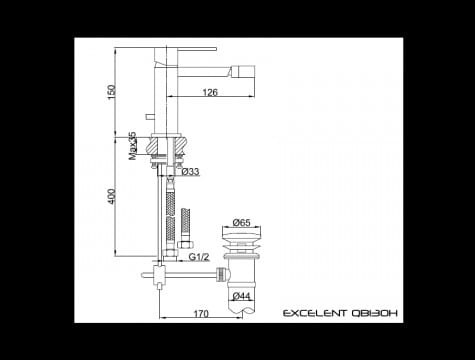 Bateria bidetowa 1-otworowa KOHLMAN Excelent QB130H