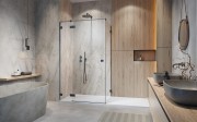 Kabina prysznicowa Essenza Pro Brushed GunMetal KDJ Radaway lewa