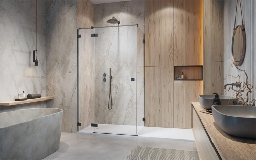 Kabina prysznicowa Essenza Pro Brushed GunMetal KDJ Radaway lewa