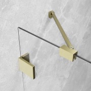 Drzwi prysznicowe Essenza Pro Brushed Gold DWJ Radaway lewe złote