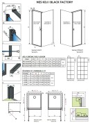 Kabina Radaway Nes 8 Black KDJ I Factory 90x90x200 lewa